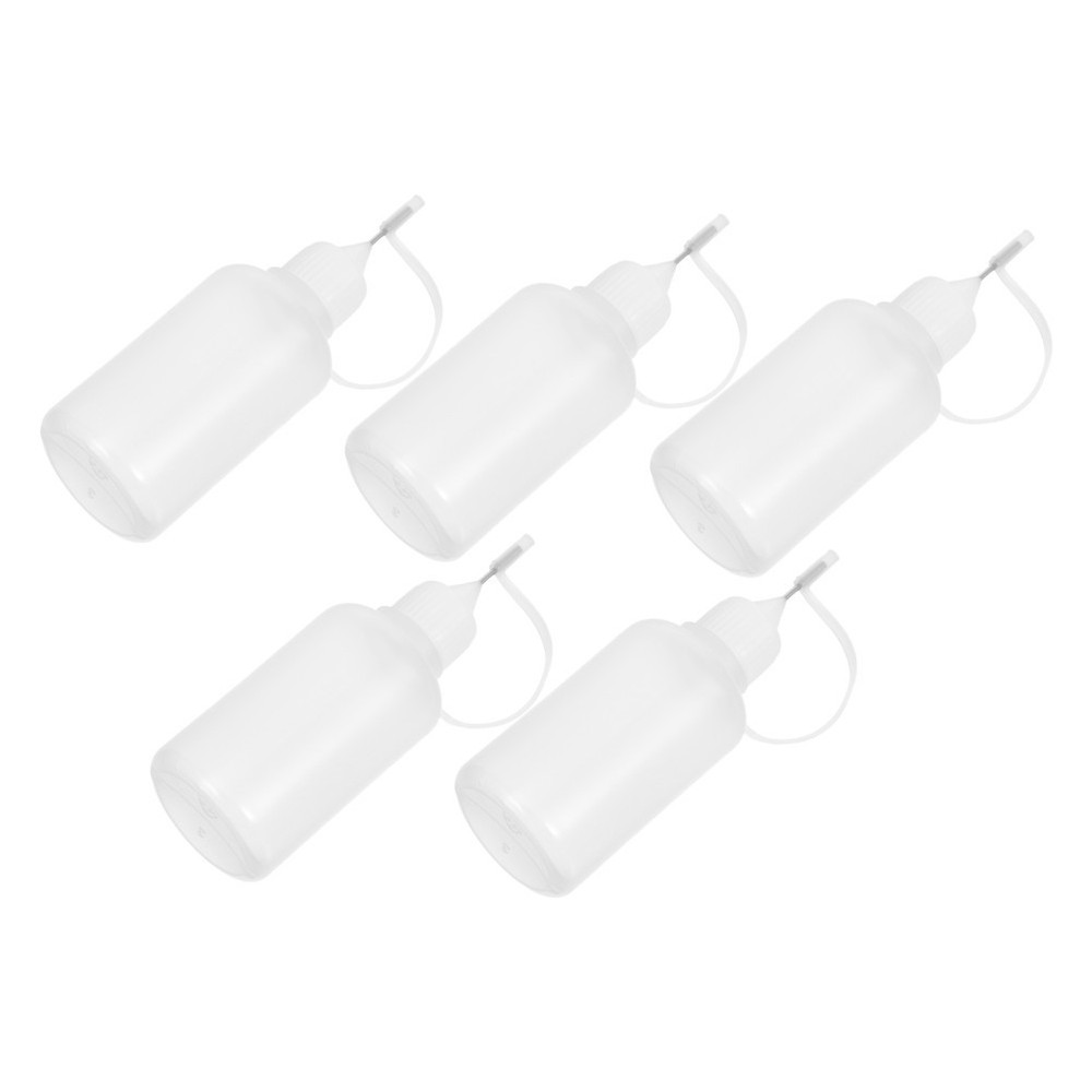 5 Pcs Dispensing and Bottling Empty Glue Applicator Liquid Container