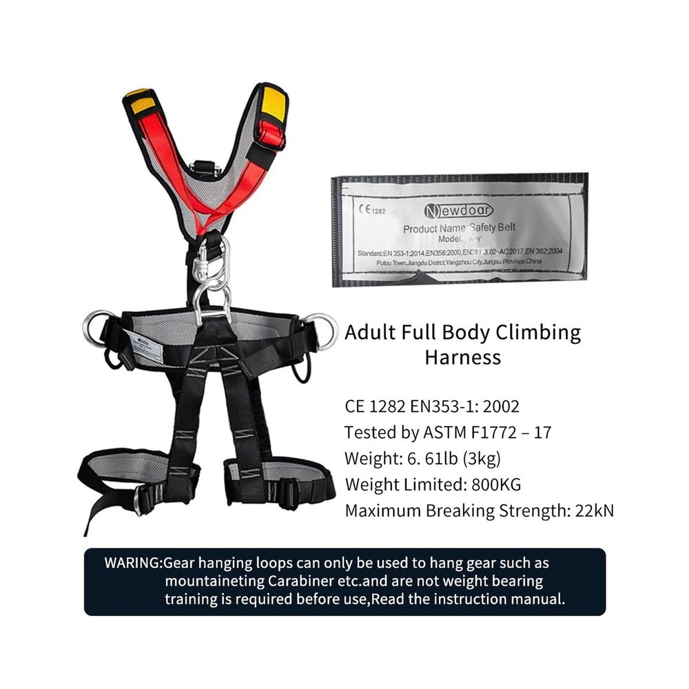 NewDoar Climbing Harness CE Certification Rock Climbing Rappelling ... Fast Ship