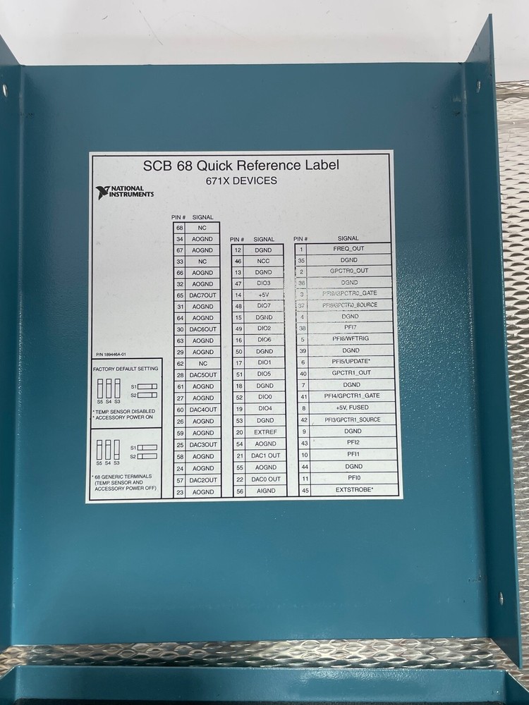 National Instruments NI SCB-68 UNTESTED, Used Condition