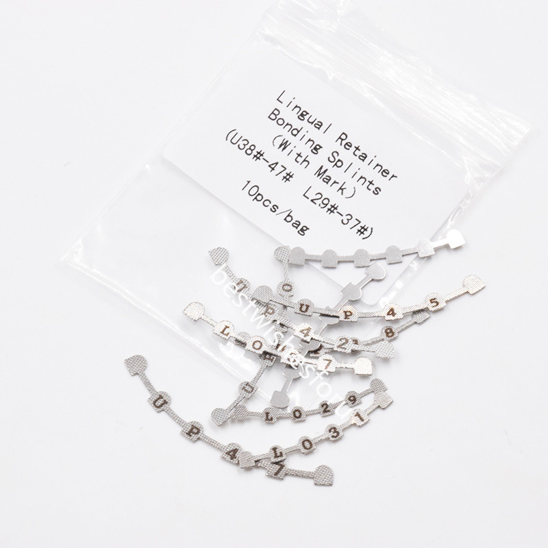 Dental Lingual Retainer Splits Bondable Mesh Base Mark/Universal Upper Lower