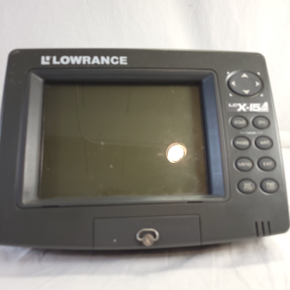 Lowrance LCX-15 MT Fishfinder + Navigation Chartplotter Head Unit Untested As Is