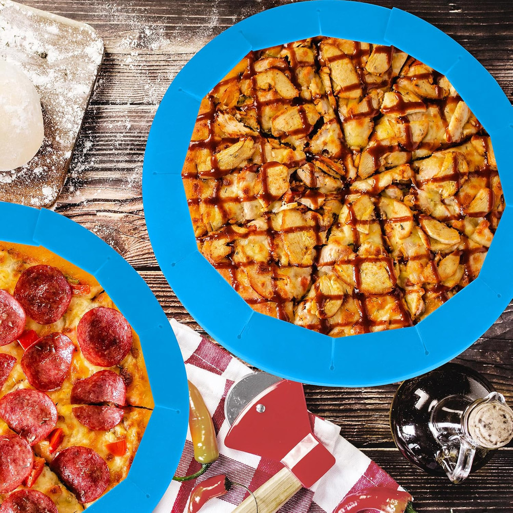 2 Pack Adjustable Pie Crust Shield Silicone Protectors - Bake Crust Protector Co