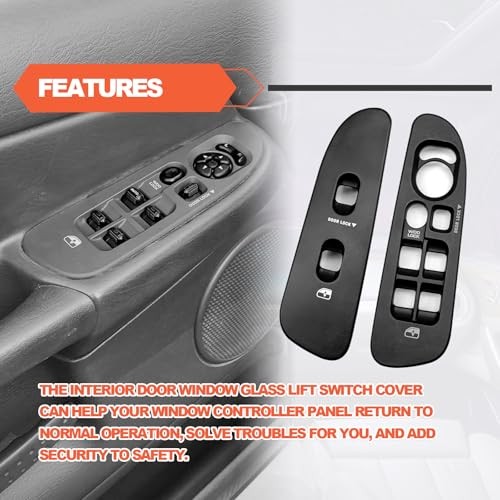 Front Driver Left Side and Passenger Right Side Door Window Switch Bezel,