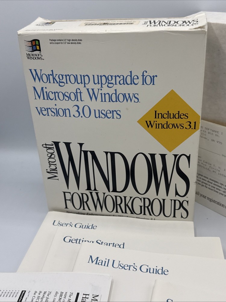 Microsoft Windows for WorkGroups Big Box Upgrade CIB