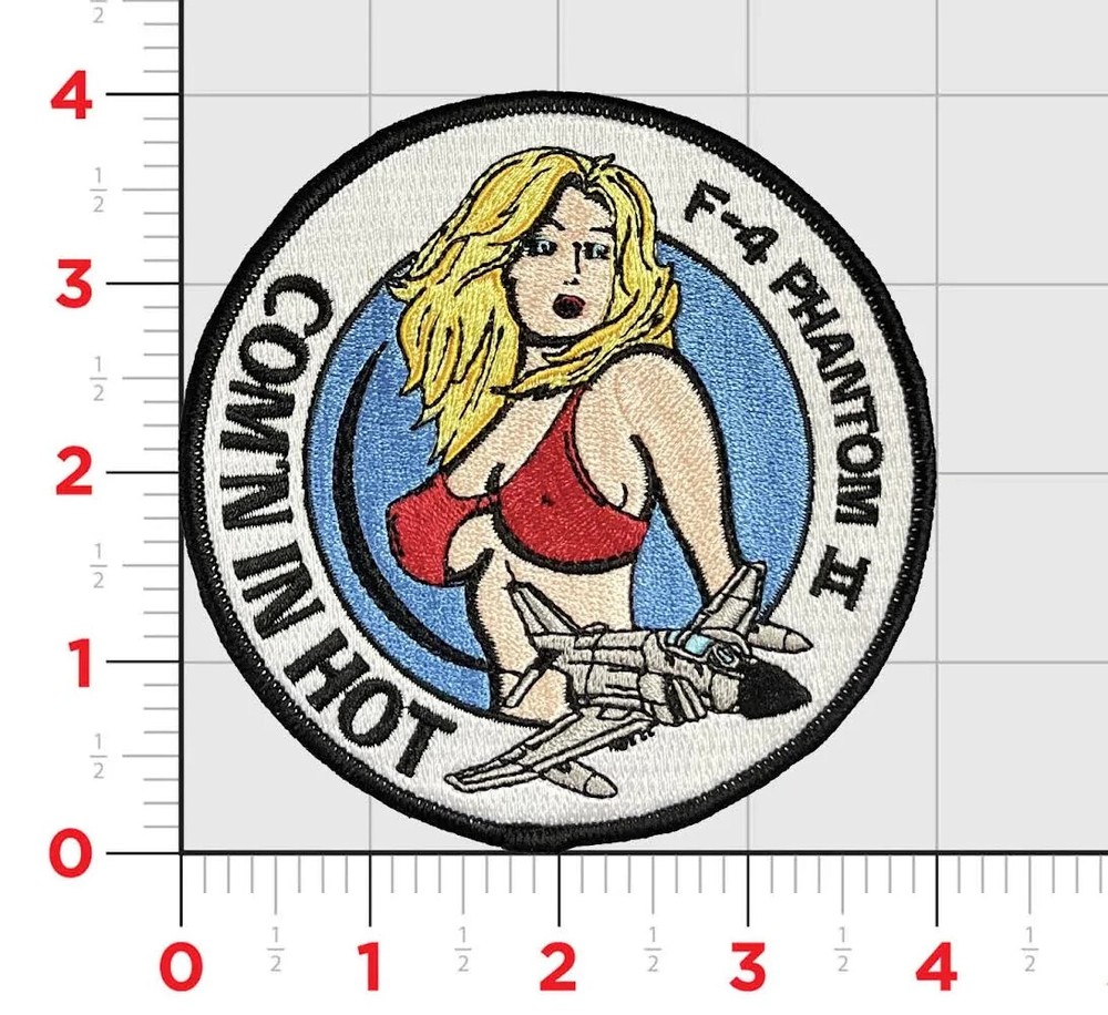 F-4 PHANTOM COMIN  IN HOT EMBROIDERED PATCH