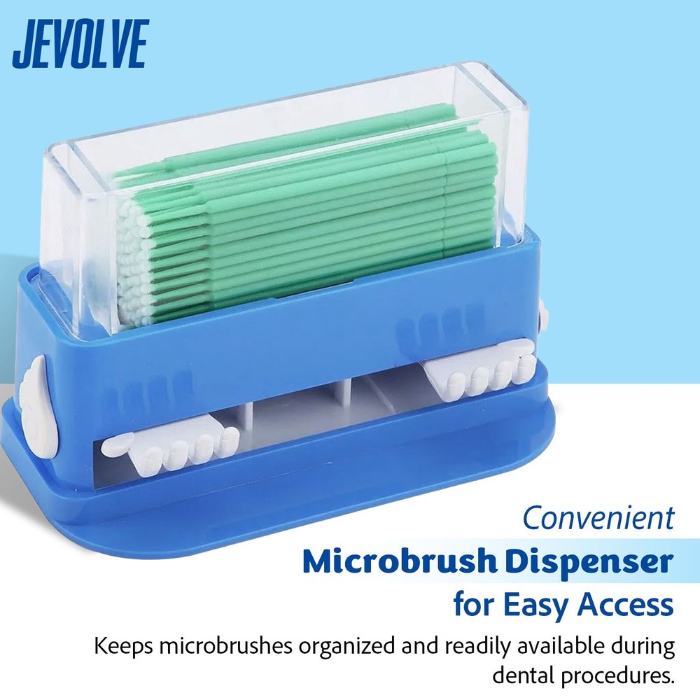 Dental Grade Micro Applicator Tip Brush Dispenser with 1 Container by JEVOLVE