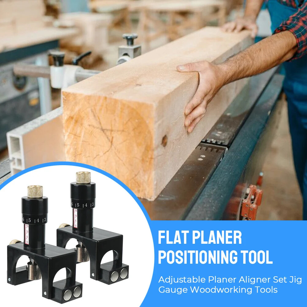 2Pcs Calibrator Setting Magnetic Planer Blade Setting Jig Planer Knife Tool