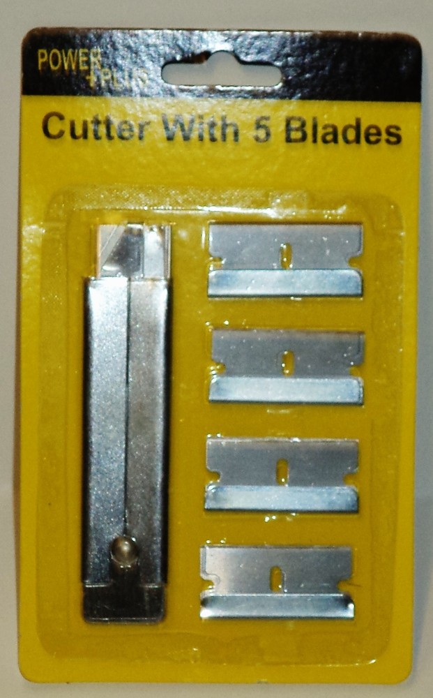 Power Plus Cutter With 5 Blades, Replaceable Blades, Retractable