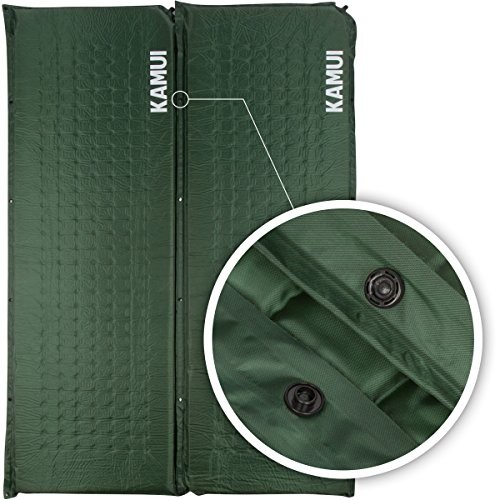Self Inflating Sleeping Pad - 2 Inch Thick Camping Pad Medium Green