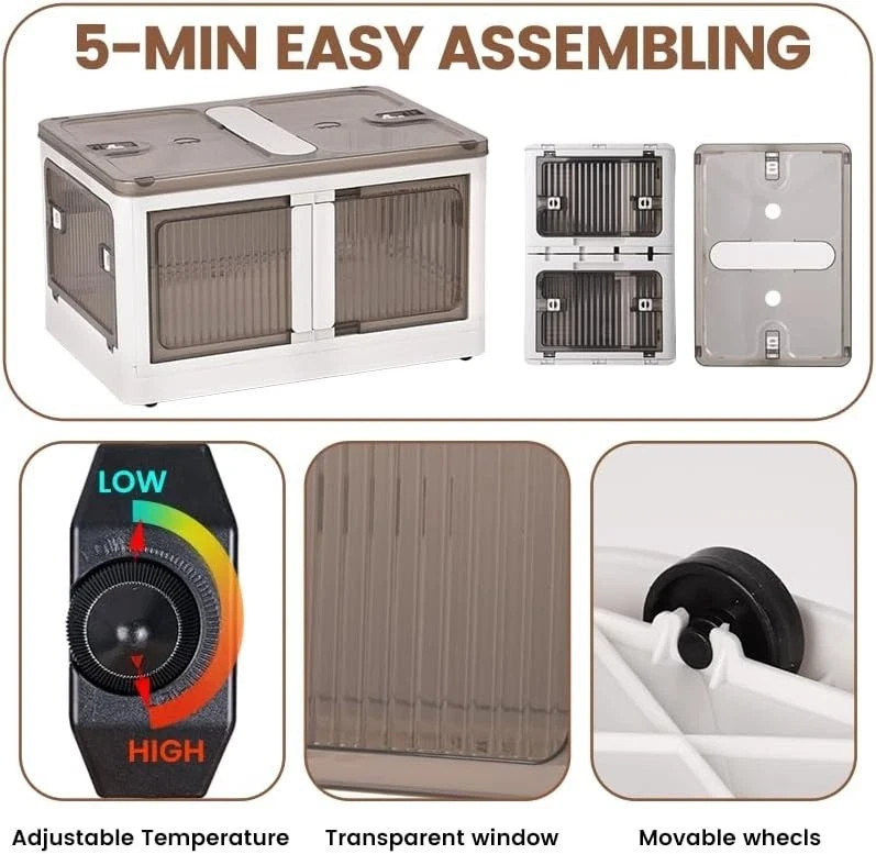 Brooder Box for Chicks Quail Brooder Box with Thermostat Poultry Heater