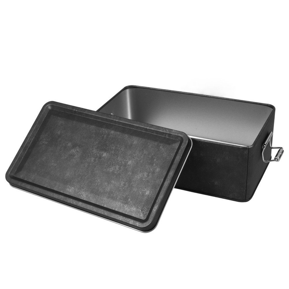 Iron Tin Container Tin Storage Can Counter Decoration Rectangular Metal Box