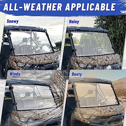 Scratch-Resistant Defender Windshield - UV-proof Full Front Without Flip Vent