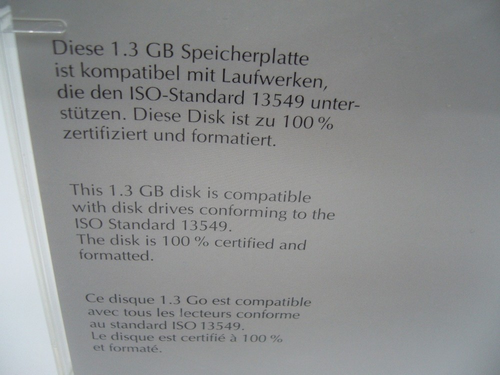 1.3GB MO disk Philips, Magneto Optical Disk 5.25" Rewritable, NEW
