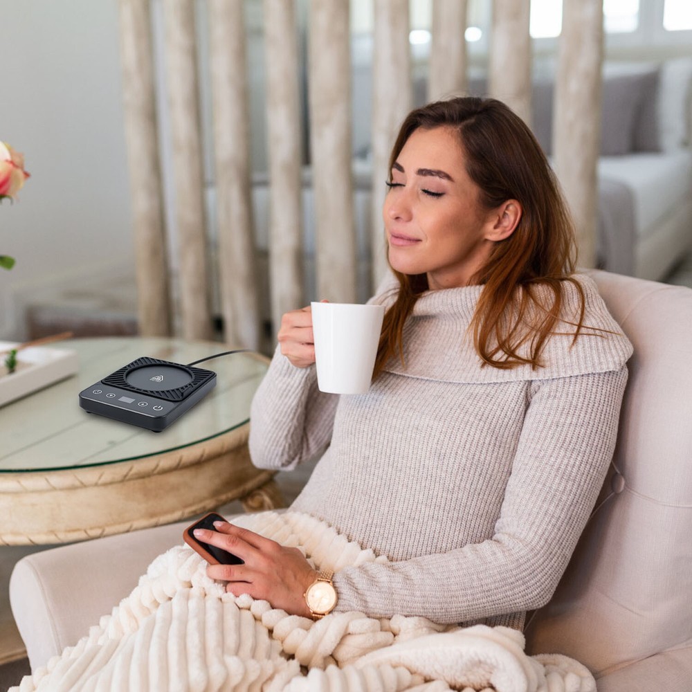 Electric Coffee & Tea Warmer Pad – Quick Heating for Mugs Keeps Drinks Warm