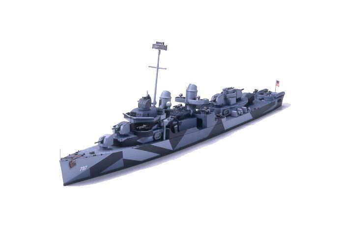 Tamiya - US Destroyer Cushing Plastic Model Kit