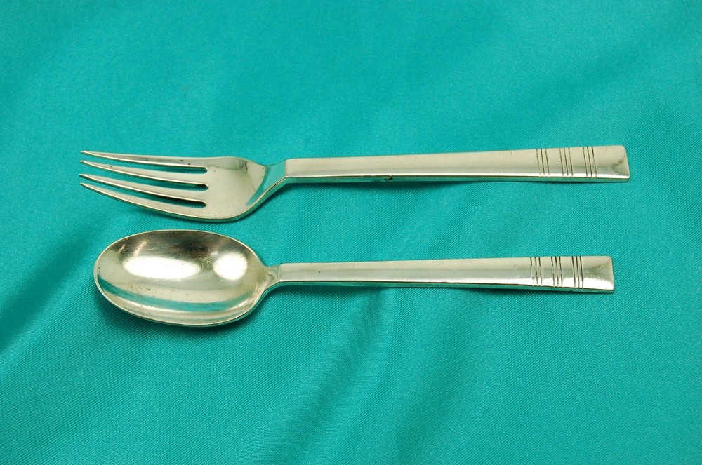 International Silver INS473 Tea Spoon Salad Fork Classic Silverplate Flatware