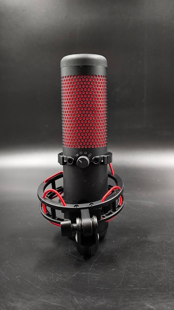 HyperX QuadCast Microphone Used Working Black/Red