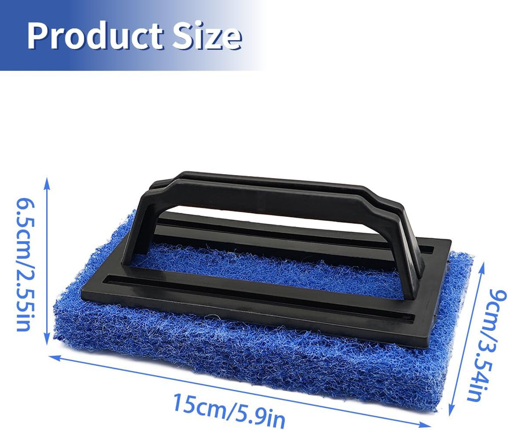 3 Pcs Screen Printing Scrub Pad,Screen Print Ink Scrub Brush with Handle,Screen