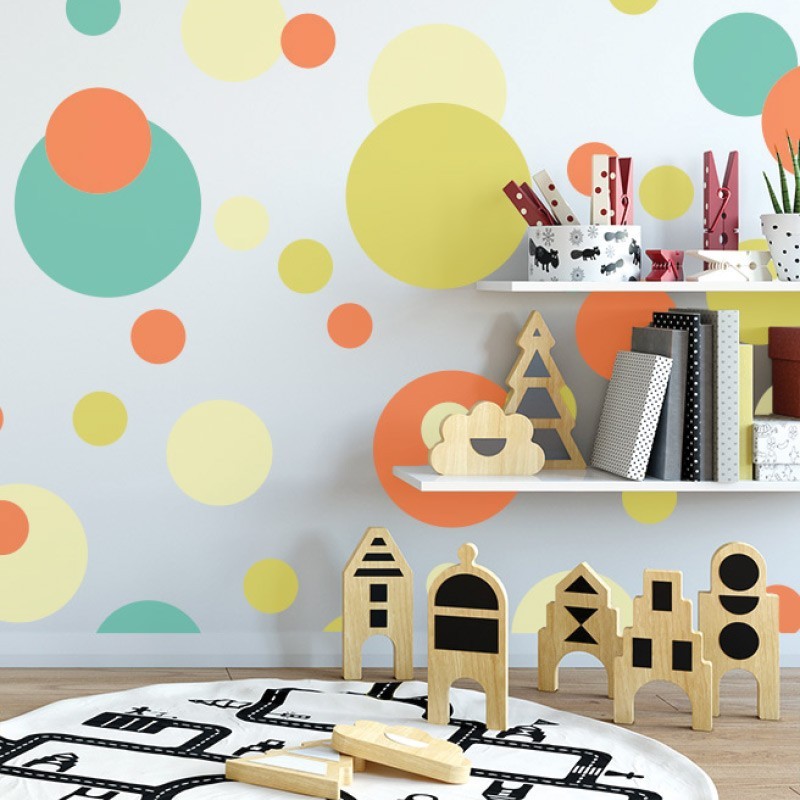 KIDS Reusable Plastic Stencils (5 pcs) // CIRCLE - DOT