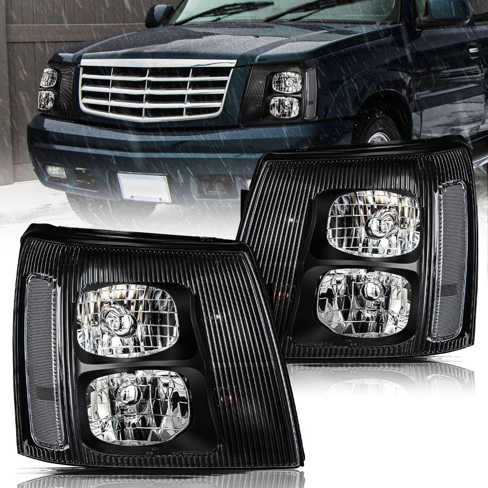 HID Headlights for 2003-2006 Escalade Replacement Black