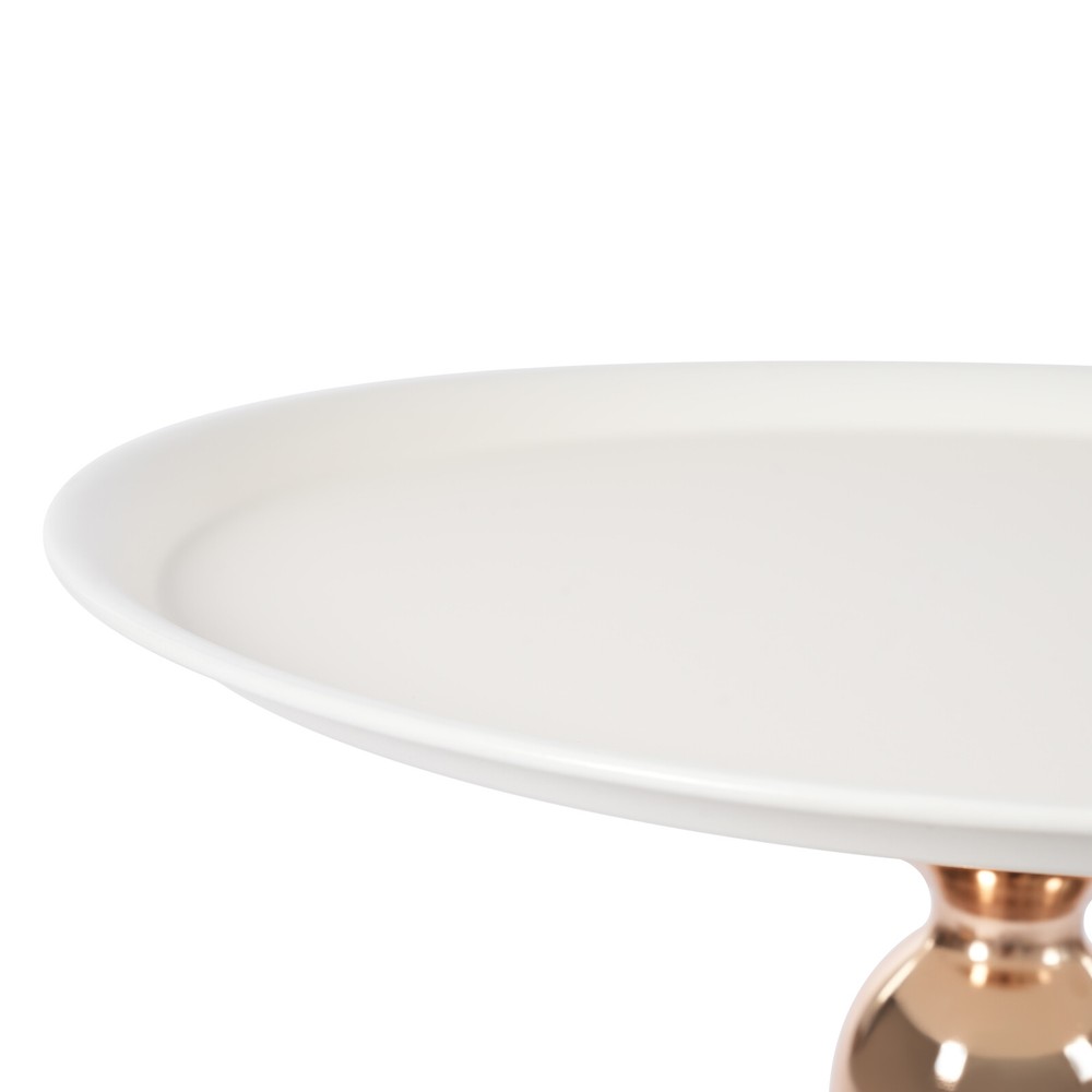 Modern Side Table Round End Table Bedside Table Metal Nightstand White Sofa Desk