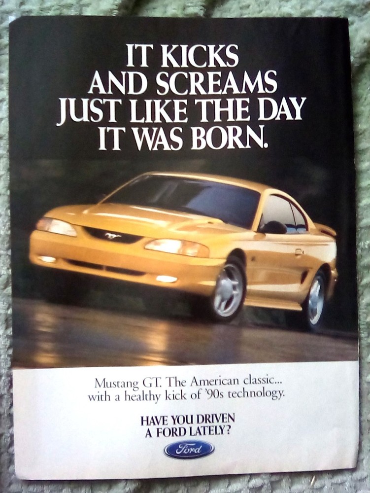 1995 Ford Mustang GT Print Ad