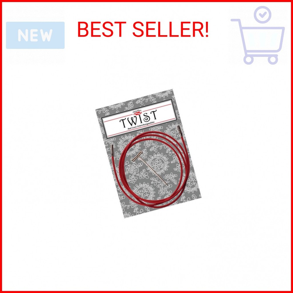 ChiaoGoo Twist Red Lace Interchangeable Cables 50", Small