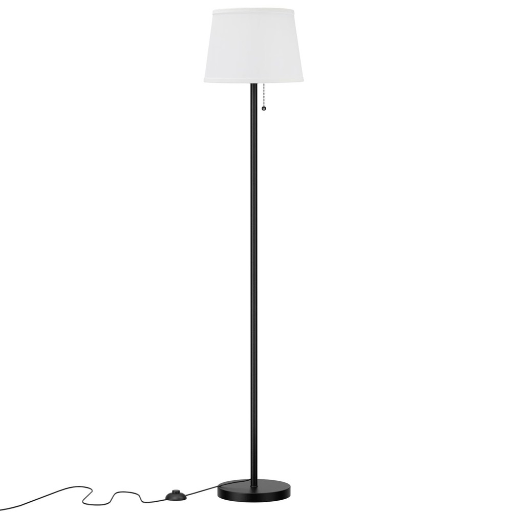 Raexpectis Modern Floor Lamp with Adjustable Large, White Shade - Remote