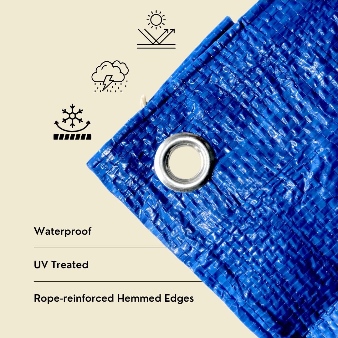Tarp Supply Blue Poly Tarp With Grommets