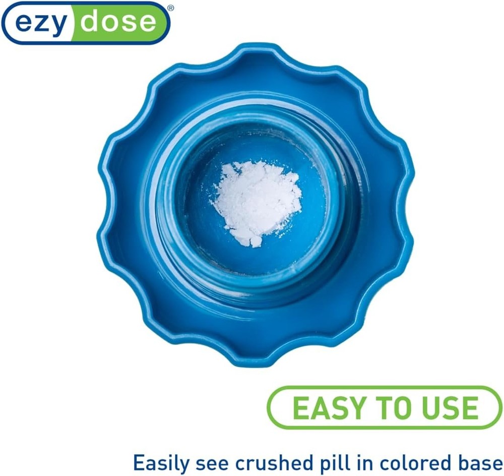 Crush Pill Vitamins Tablets Crusher Grinder with Storage Compartment Blue