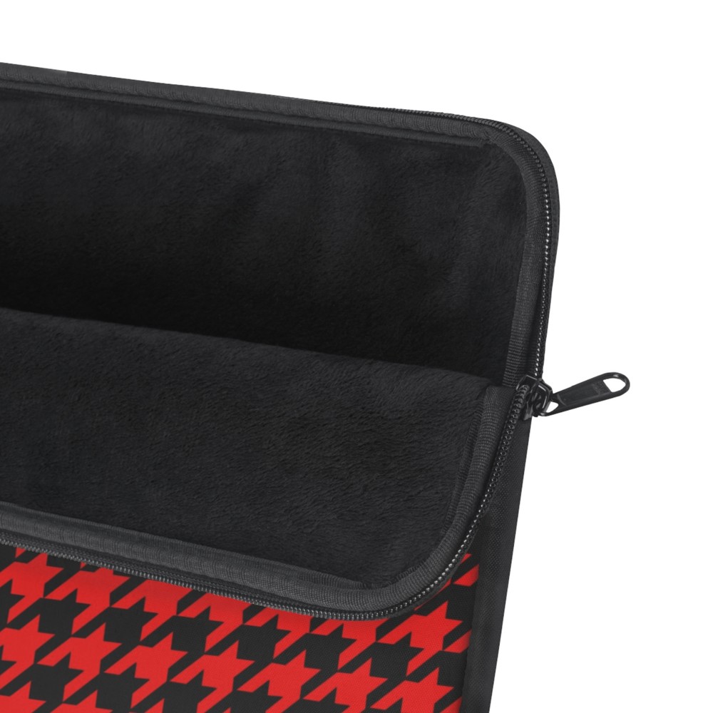 Red Houndstooth Laptop Sleeve