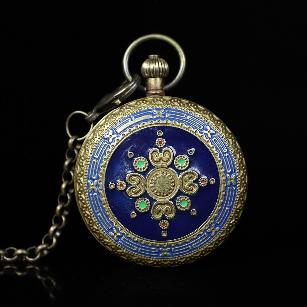 Double copper mechanical pocket watch