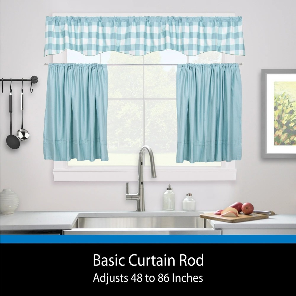(2 pack) Mainstays 3" Basic Metal Wrap Around Adjustable Curtain Rod