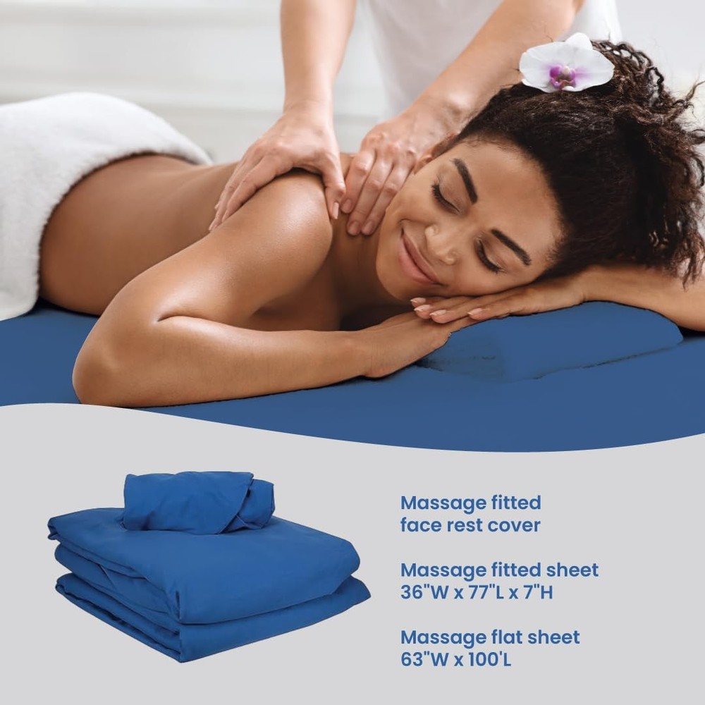 ForPro Professional Collection Premium Microfiber 3-Piece Massage Sheet Set, ...