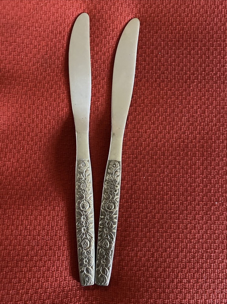 2 Oneida Malibu Stainless Dinner Knives