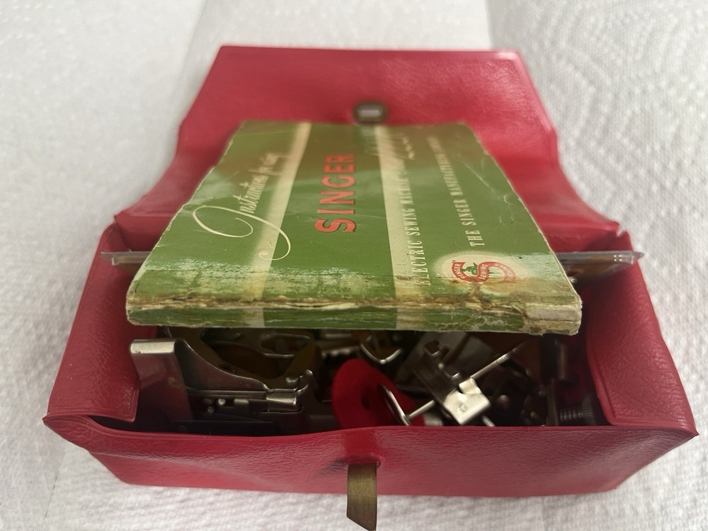 Original Attachments Box For Sewing Machine Singer Featherweight 222K Imported