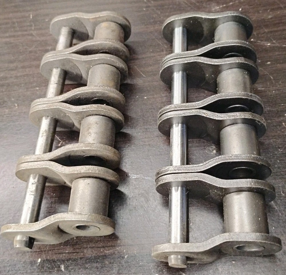 2x #80-4 Offset Link Roller Chain Half Link