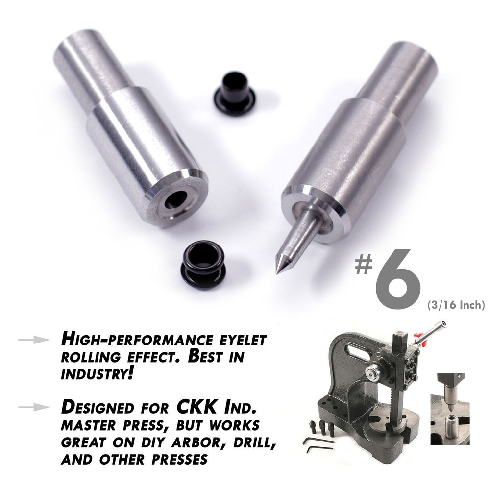 Master Series- Eyelet Setting Press - Includes: 3/16 + 1/4 Eyelet Setting Dies