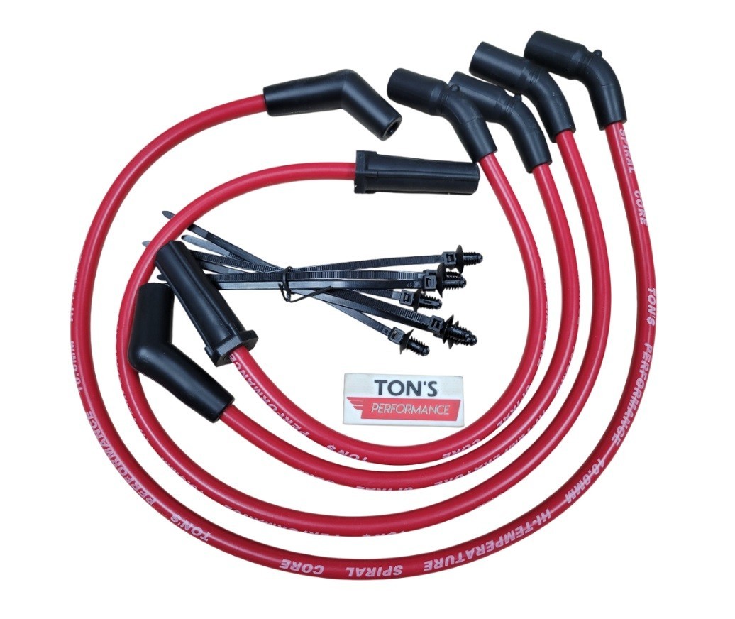 Ton's Red 10mm Harley Davidson 2017-23 M8 Road King Glide FLHX Spark Plug Wires