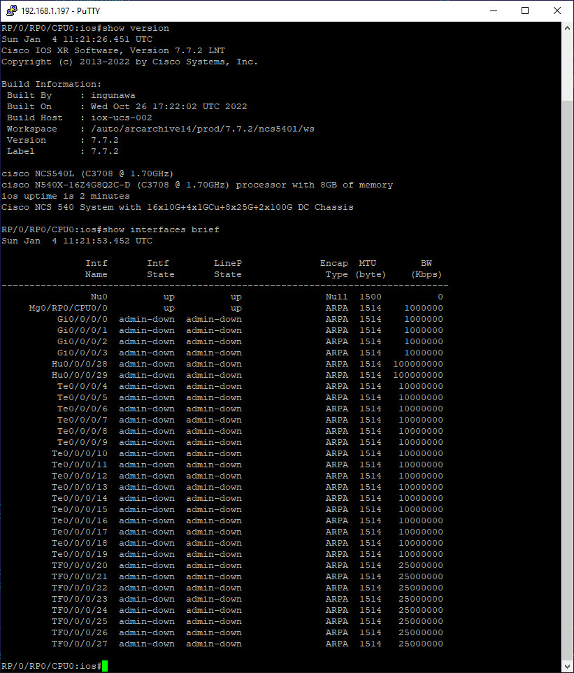 CISCO N540X-16Z4G8Q2C-D NCS 540 BGP ROUTER 16x10G 8x25G 2x100G DC QSFP28 SFP28