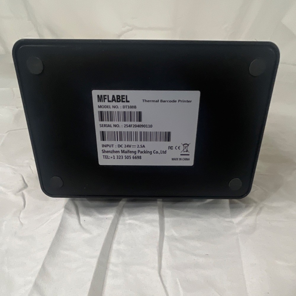 MFLabel DT108B Thermal Barcode Label Printer with Power Adapter & USB Cable