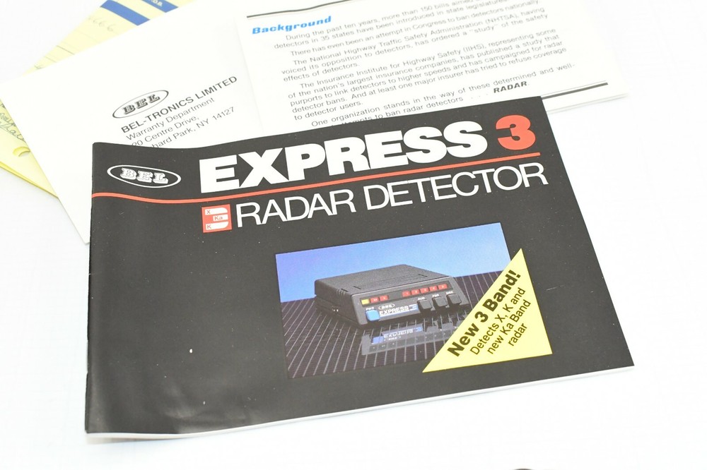 Vintage BEL Radar Detector Express 3 - Model 944 - COMPLETE in BOX