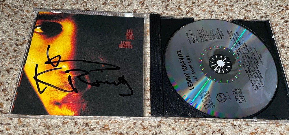 Lenny Kravitz Signed CD Let Love Rule With Proof