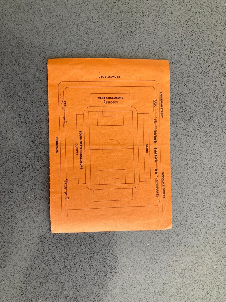 Dundee v Aberdeen 1993-94 Match Ticket