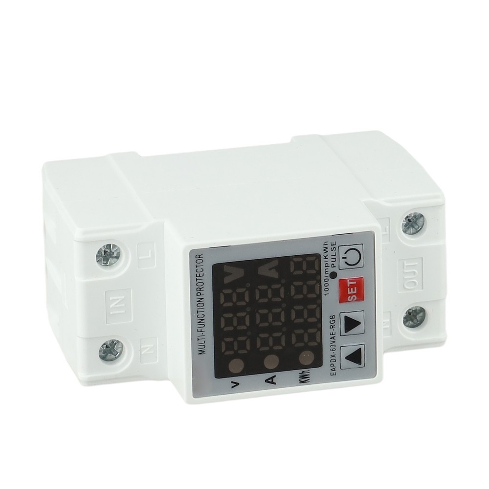 63A Adjustable Voltage Protector Relay for Din Rail with Display Function
