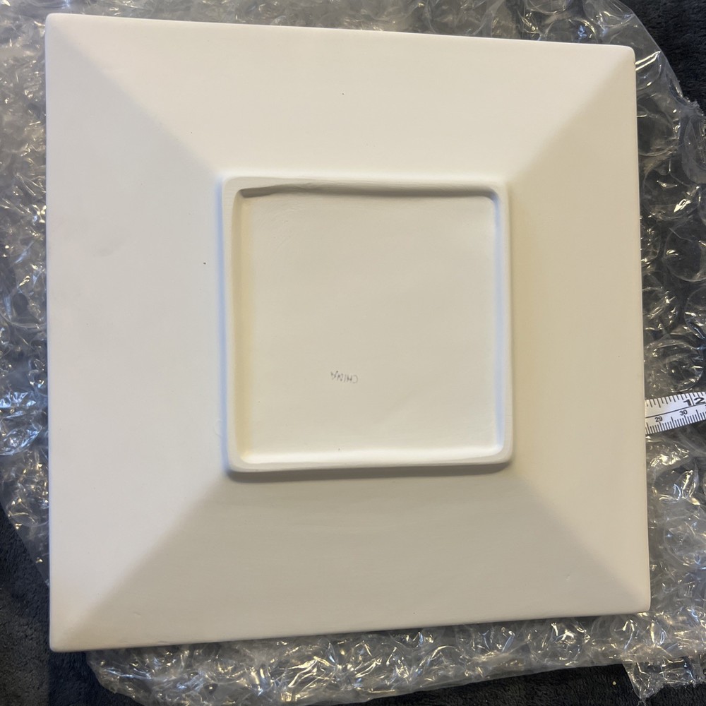A Medium square fusing glass plate mold approx: 9” x 9” by 3/4”