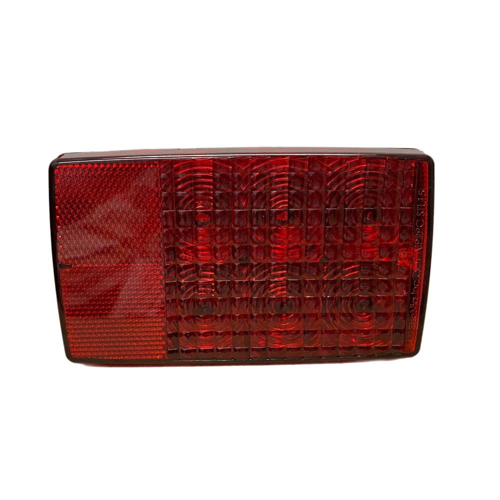 TecNiq 6" Seven Function Box Tail Light R-Side Pigtail w Ground Ring T86-RR2RG-1
