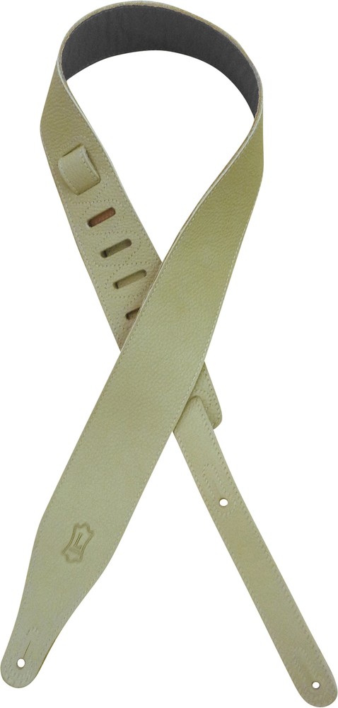 Levy's M17BL-BUF 2 1/2" Texas Steer Hide Pebbled Guitar Strap, Buff
