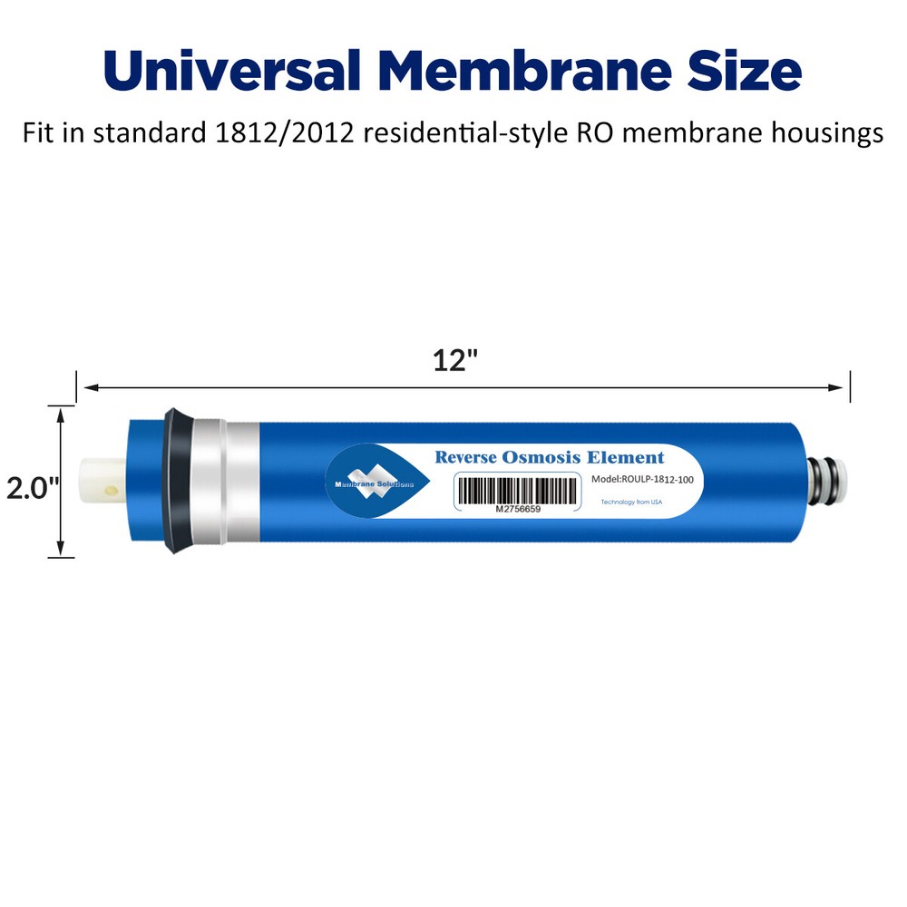 25 Pack 100 GPD RO Membrane Reverse Osmosis System Water Filter 1812 Replacement