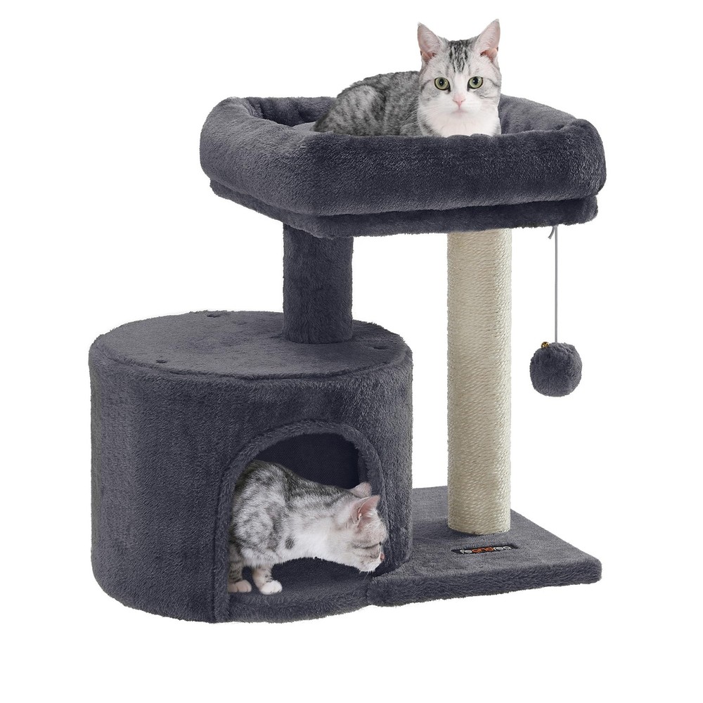 Cat Tree, Small Cat Tower with Sisal Scratching Post, Plush Condo with Padded...